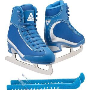 Jackson Ultima Softec Vista Women's Figure Ice Skates with Bundle - Blue, Size 8